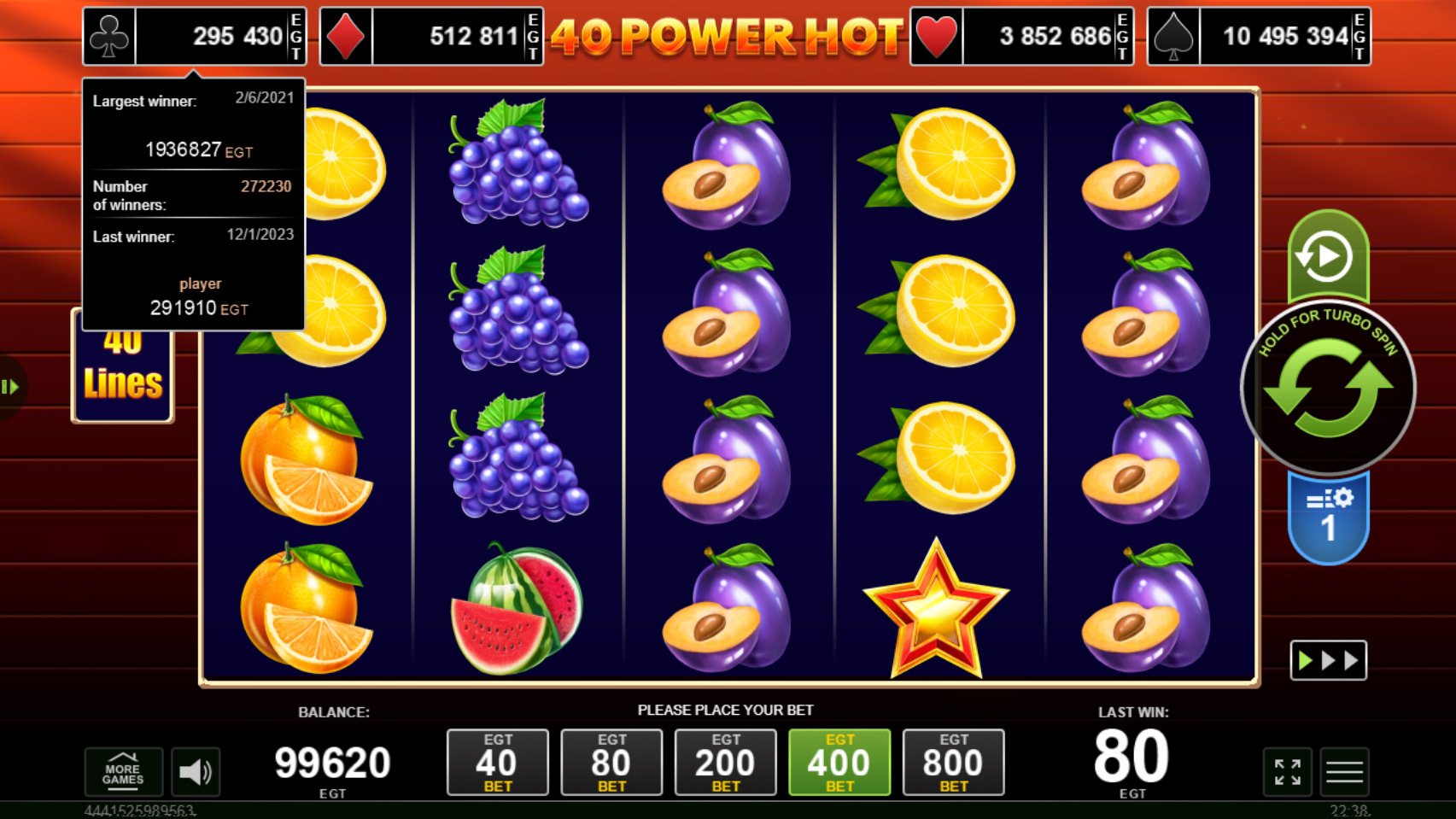 40 Power Hot Slot Demo